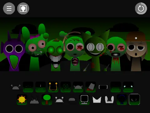 Zombie Infection Sprunki Remix music rhythm game character