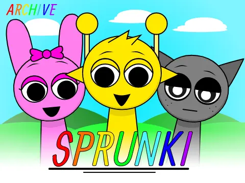 Screenshot of Incredibox Sprunki Horror Mod gameplay showing scary characters